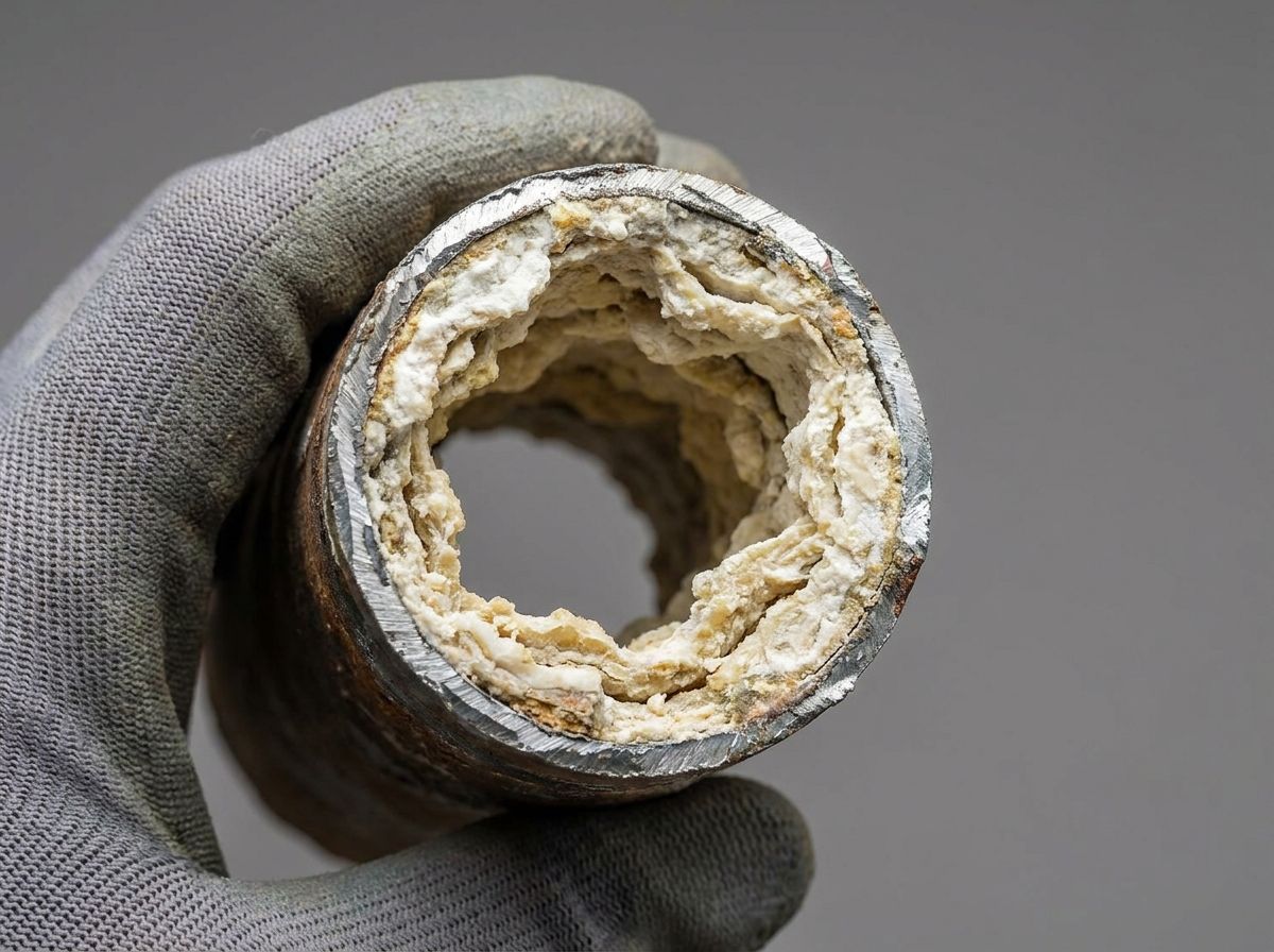 Tubería con incrustaciones de cal